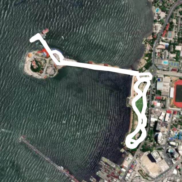 Floating island this morning walking route map in Si Racha