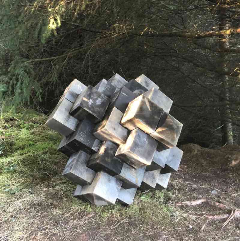 Pendle Sculpture trial  walking route map in Roughlee