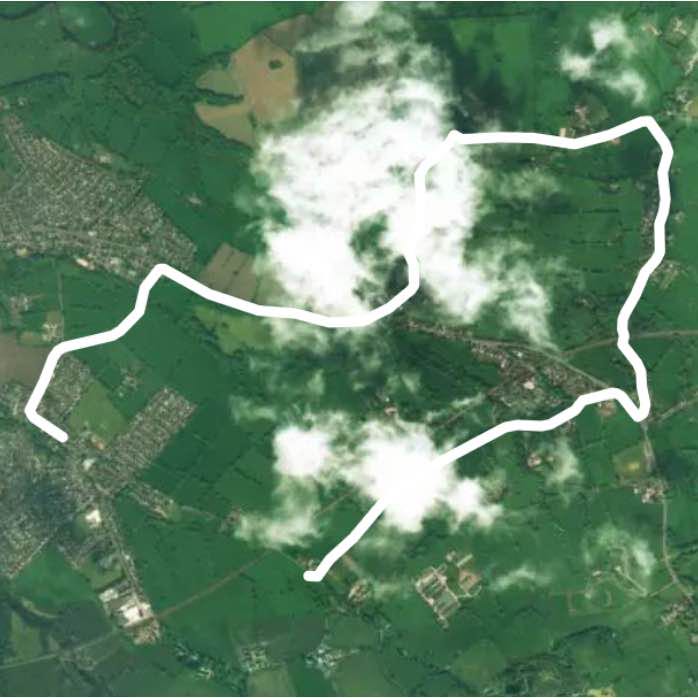 Gregson Lane/Hoghton Walk walking route map in Hoghton