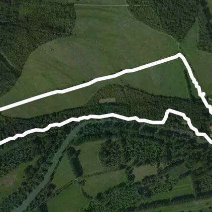 Kühkopf trail 4 walking route map in Stockstadt am Rhein
