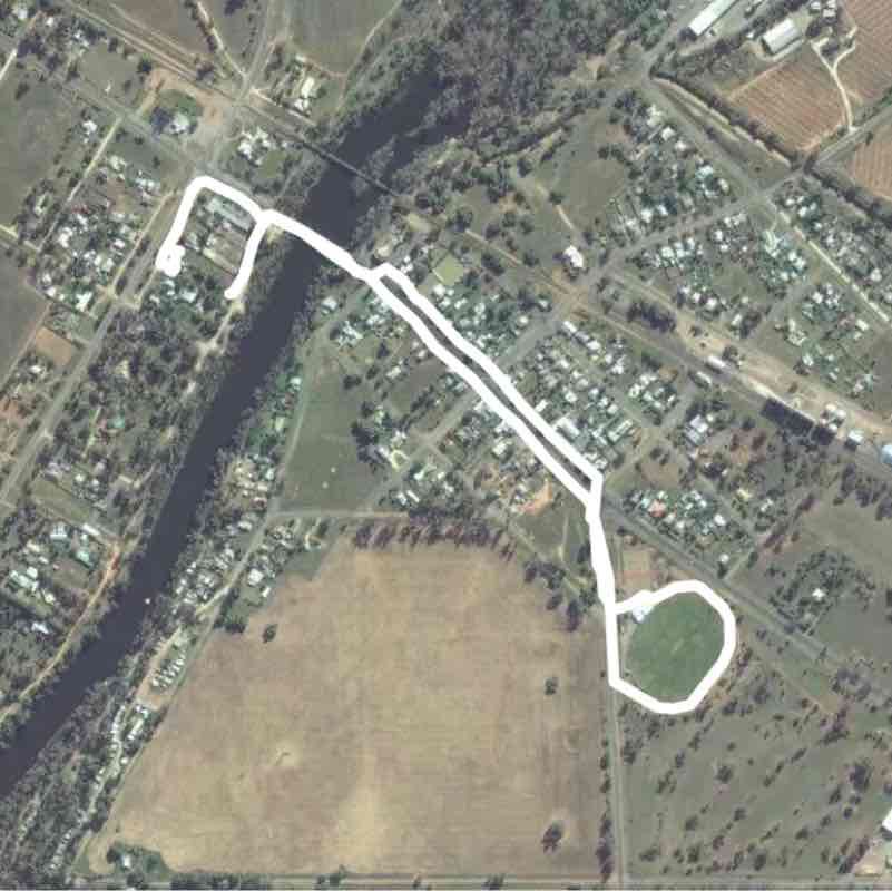 Arnold Road March  walking route map in Bridgewater on Loddon