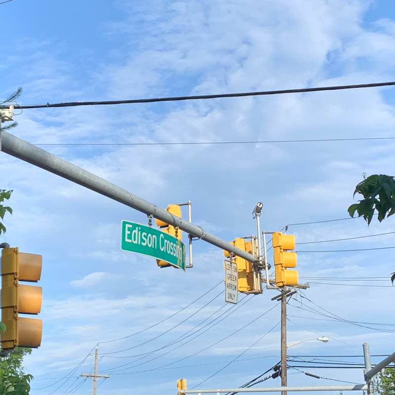 Evening in Edison New Jersey walking route map in Perth Amboy