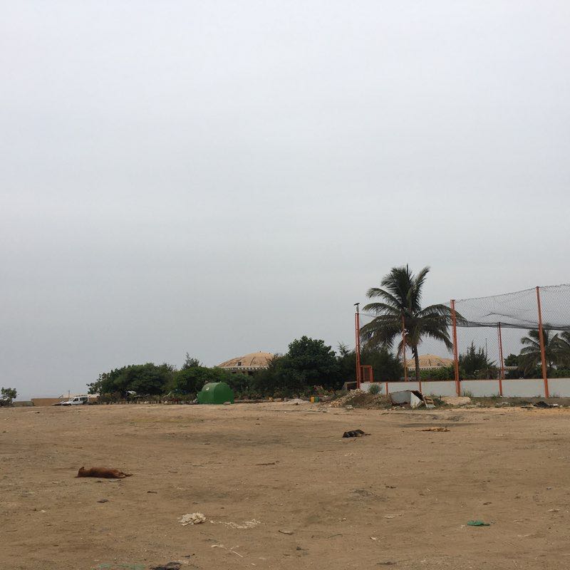 Corniche of Remembrance Square at the Cancer Center walking route map in Dakar
