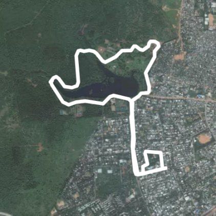 Ekamra Right trail walking route map in Bhubaneswar