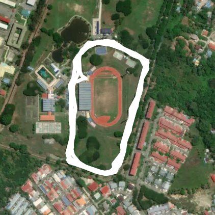 Labuan sport complex walking route map in Labuan