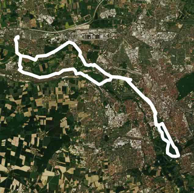 Garbsen-Hannover Maschsee walking route map in Garbsen