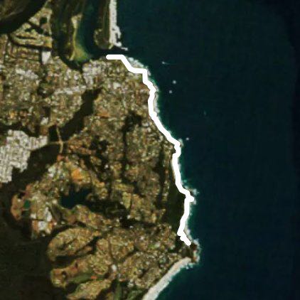 Coastal walk walking route map in Port Macquarie