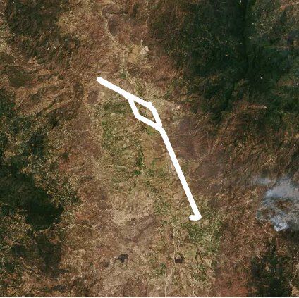 CA5 section Comayagua walking route map in Minas de Oro