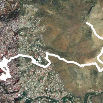 La Crucita walking route map in El Nogal