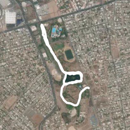 Park 87 walking route map in Culiacán