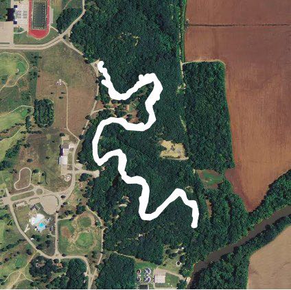 Roosevelt Drive walking route map in Coffeyville