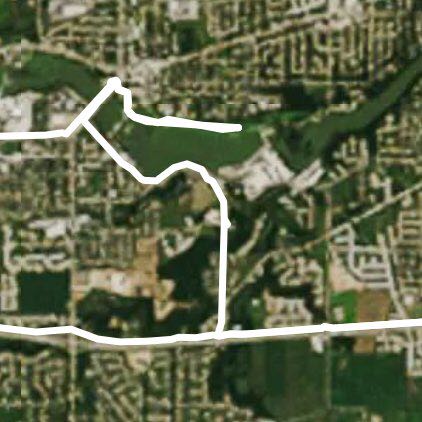 John walking route map in Combined Locks