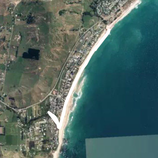 Wainui walking route map in Gisborne