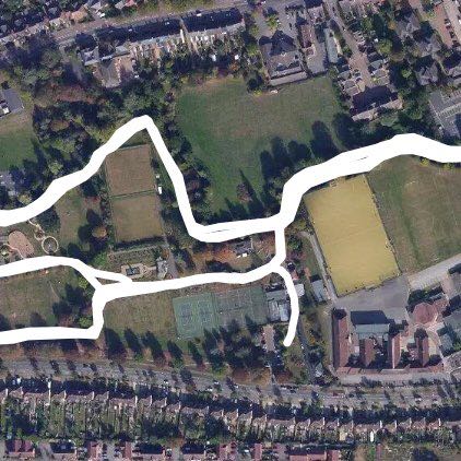 Welland Park Run walking route map in Market Harborough