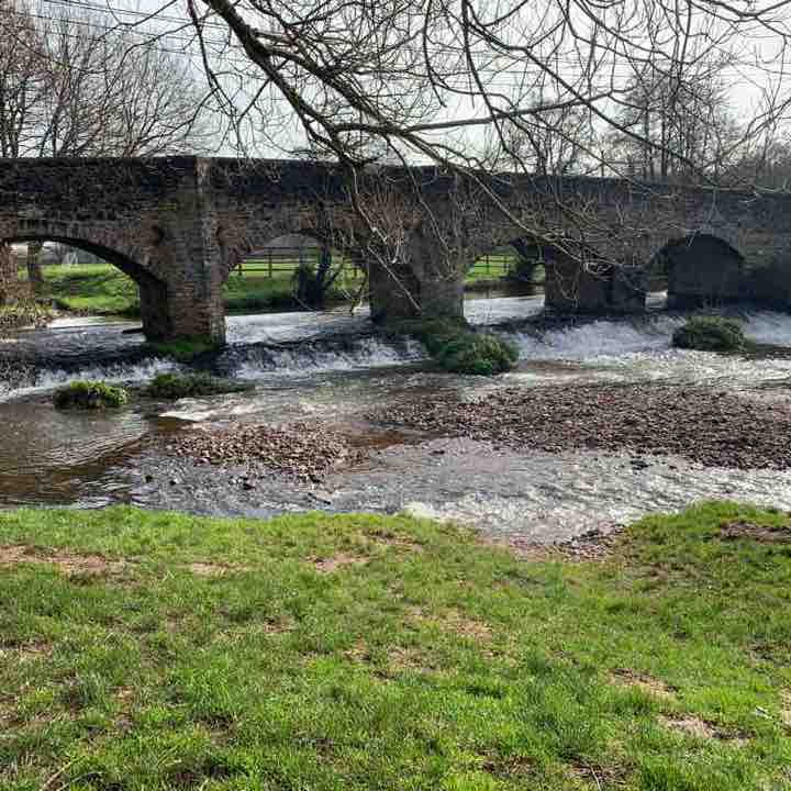Culmnstock to Hemyock via fields walking route map in Culmstock