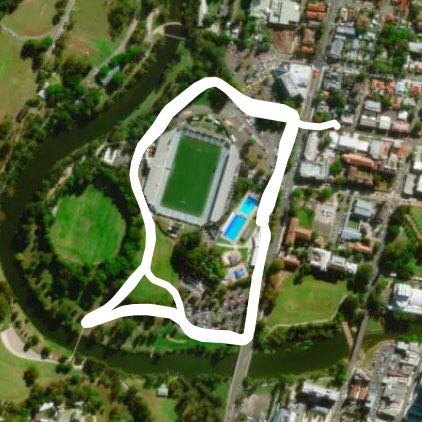 Bank west stadium walking route map in North Parramatta