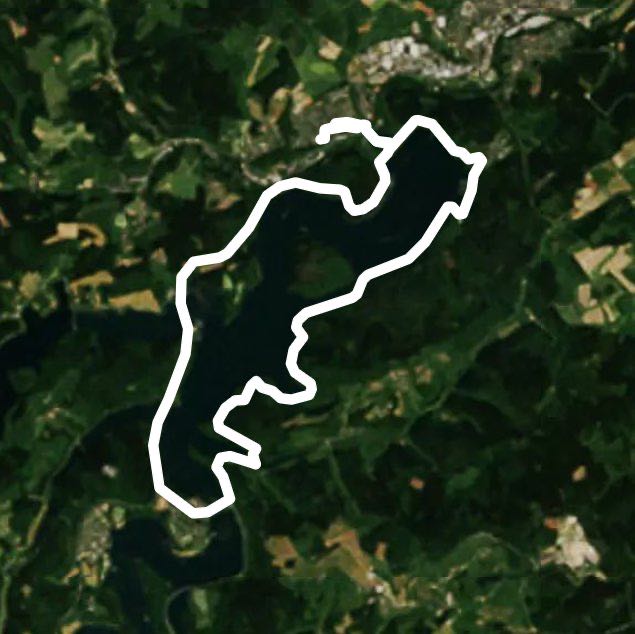 Biggesee mit Fahrrad.