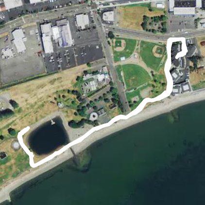 Windjammer mile walking route map in Oak Harbor