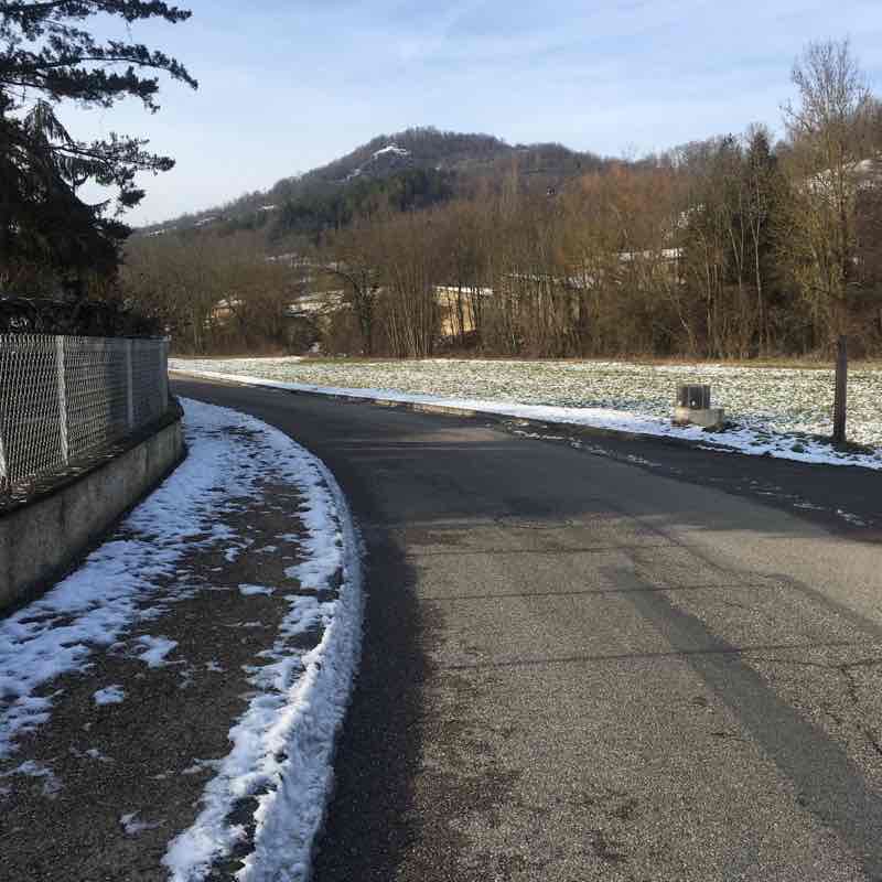Pine tower walking route map in La Tour-du-Pin