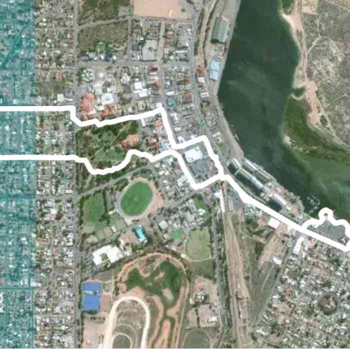 To the beach n back walking route map in Port Pirie West