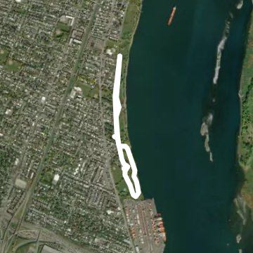 Belle rive park walking route map in Boucherville