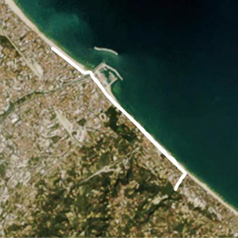 Sunday walk walking route map in Francavilla al Mare