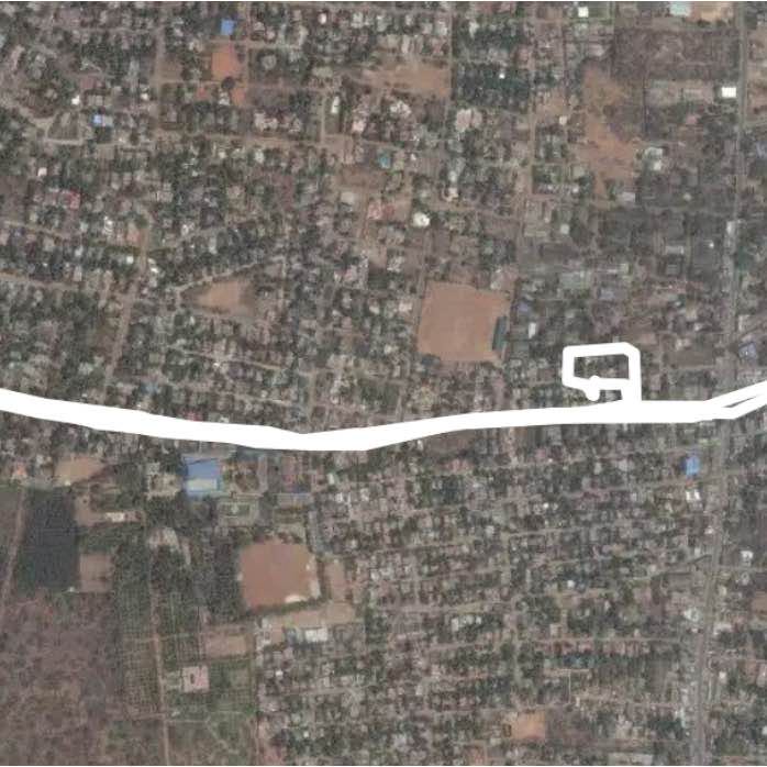 Yagappa Nagar Maun Road walking route map in Thanjavur