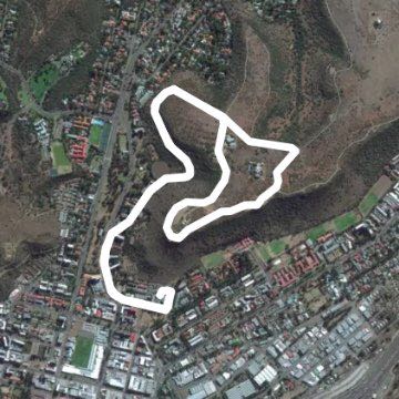 Naval Hill walking route map in Bloemfontein
