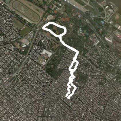 Rosedal! walking route map in Recoleta