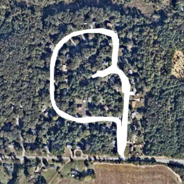 Pearson’s Corner walking route map in Mechanicsville