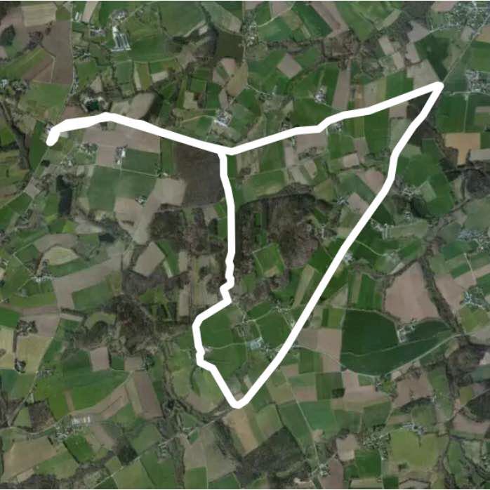 Walking in Billio, Morbihan, France walking route map in Guéhenno