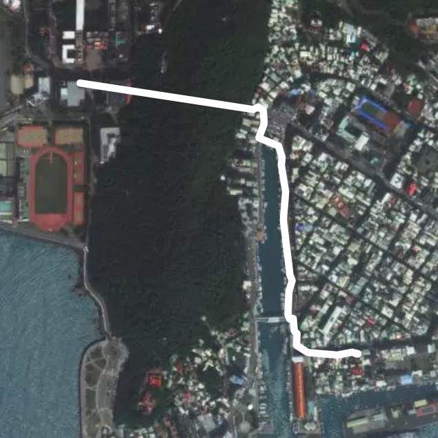 中山大學-西子灣隧道-鼓山渡輪站-高雄西子灣捷運站。