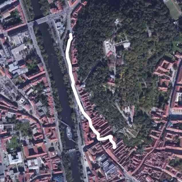 Mur river jogging at Graz, Austria