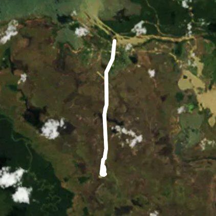 GRADIZ trail, Brus Laguna walking route map in Lempira