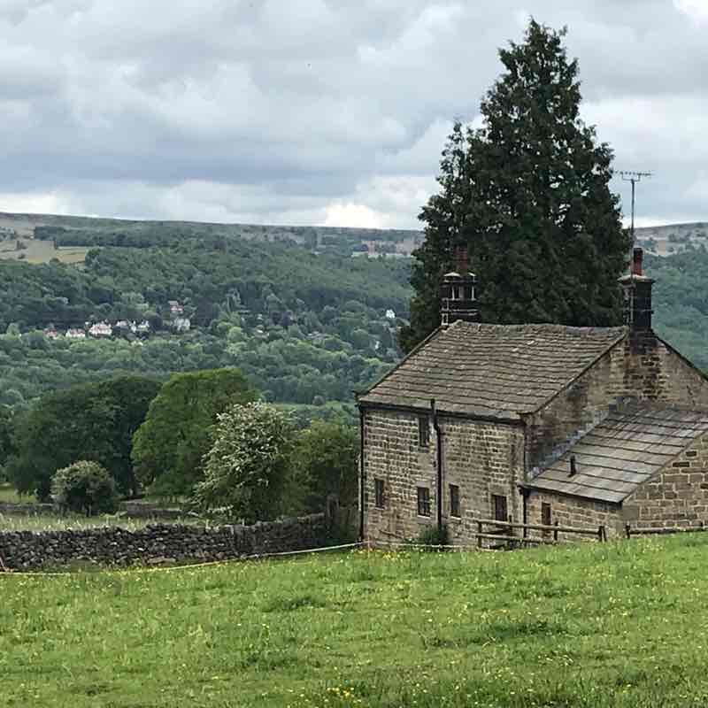 Peak district Wow! walking route map in Grindleford