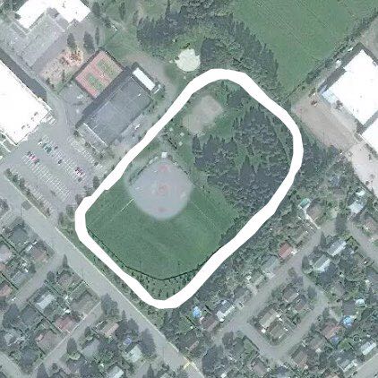 La Pocatière Baseball Park walking route map in La Pocatière