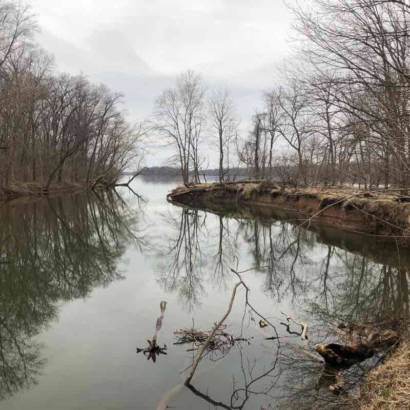 Potomac Bird Sanctuary walking route map in Sterling