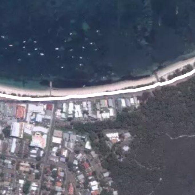 Shoal bay foreshore walking route map in Shoal Bay