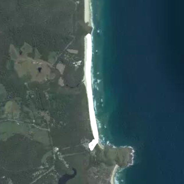 Grassy head walking route map in Grassy Head