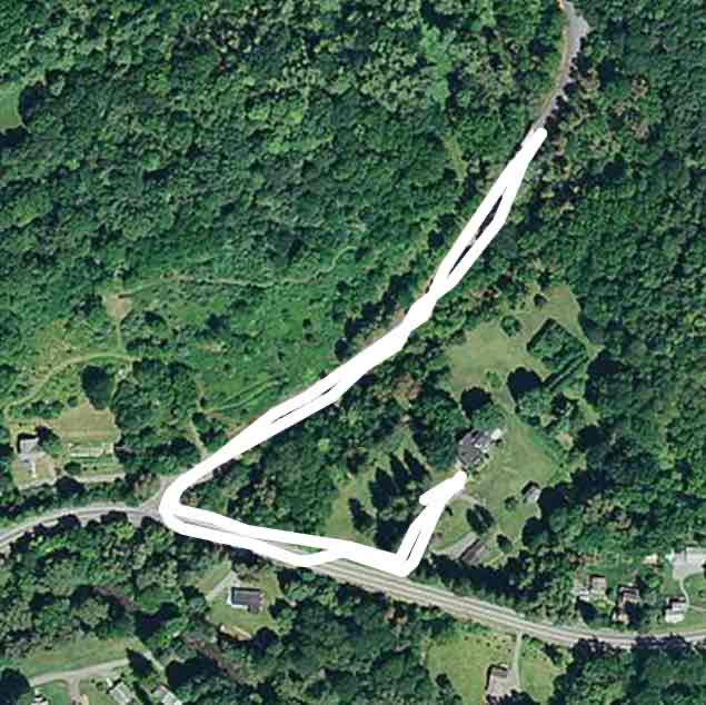 Camp road walk walking route map in Barree