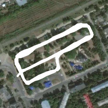 Cheryomushki park walking route map in Armavir