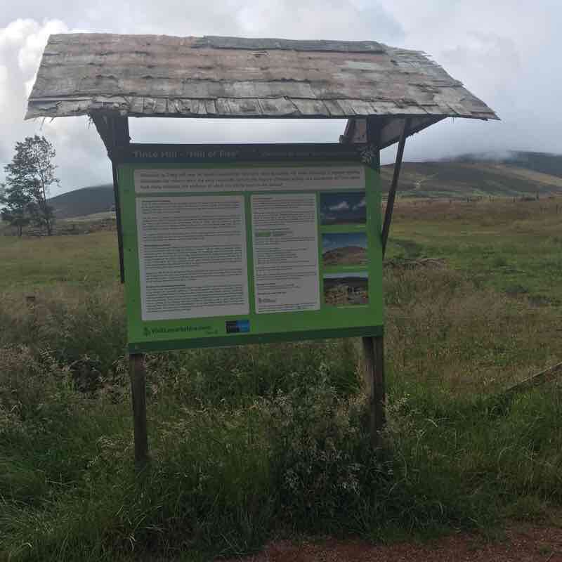 Tinto Hill. walking route map in Thankerton