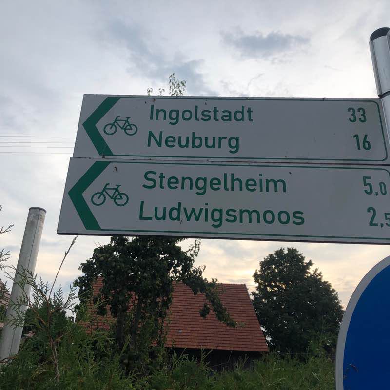 10th day of the hike Schwyz to Prague walking route map in Pöttmes