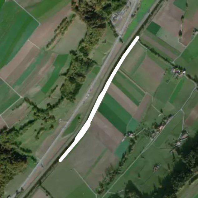 Moudon 2 walking route map in Curtilles