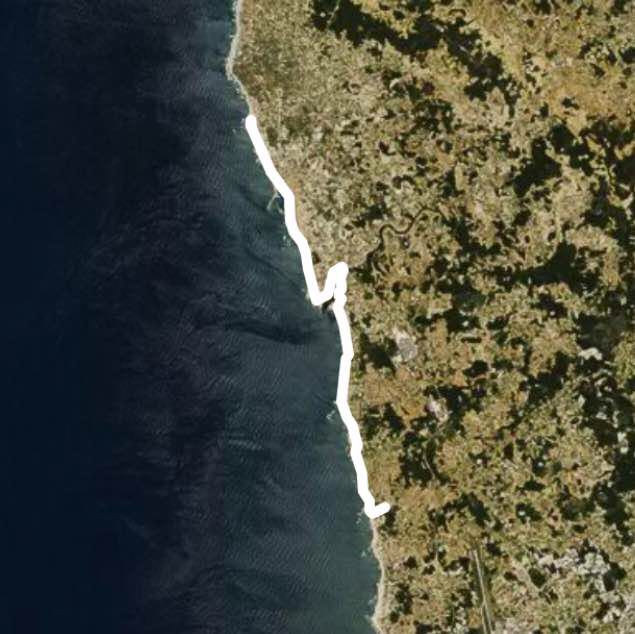 Towards santiago walking route map in Labruge