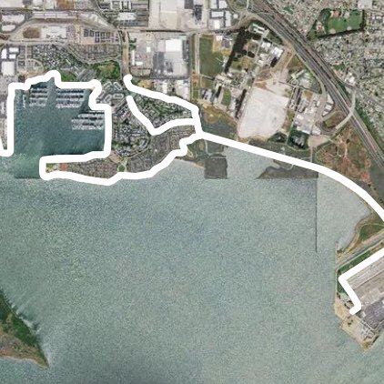 The marina bay riveter  walking route map in El Cerrito