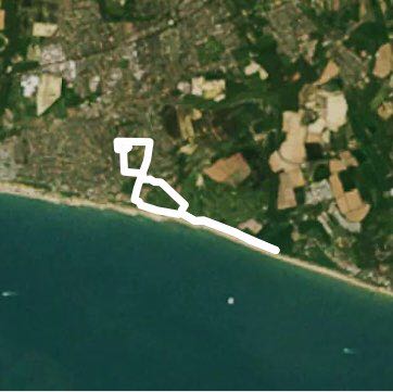 New Forest & Coastal Run walking route map in Barton on Sea