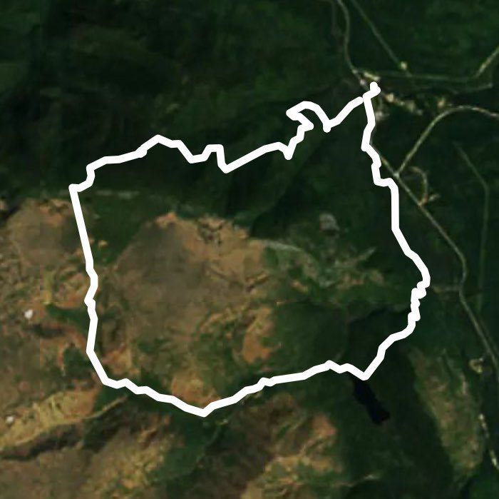 Mont Albert Loop walking route map in La Martre