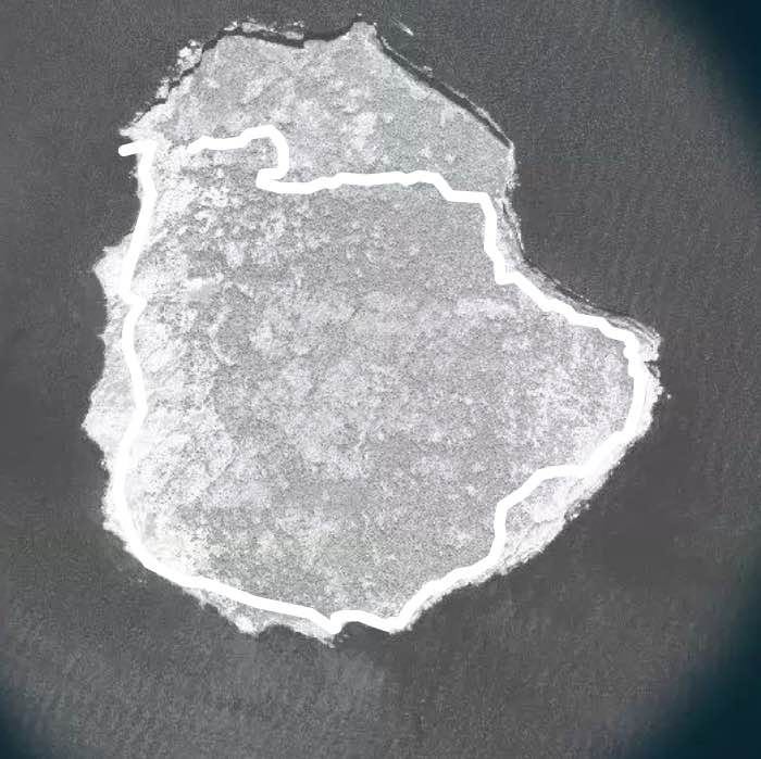 Ile Bonaventure walking route map in Percé