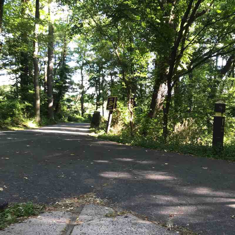 Veterans park  walking route map in Robbinsville Township